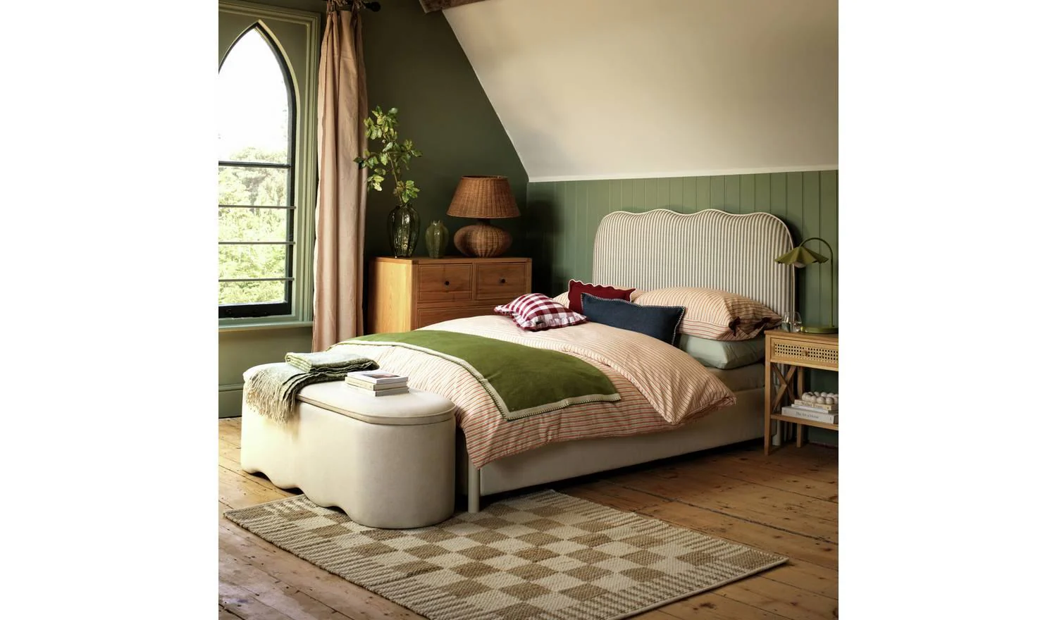 Archive Checkerboard Natural Flatweave Rug 120x170cm Patterned Living Room - Image 2