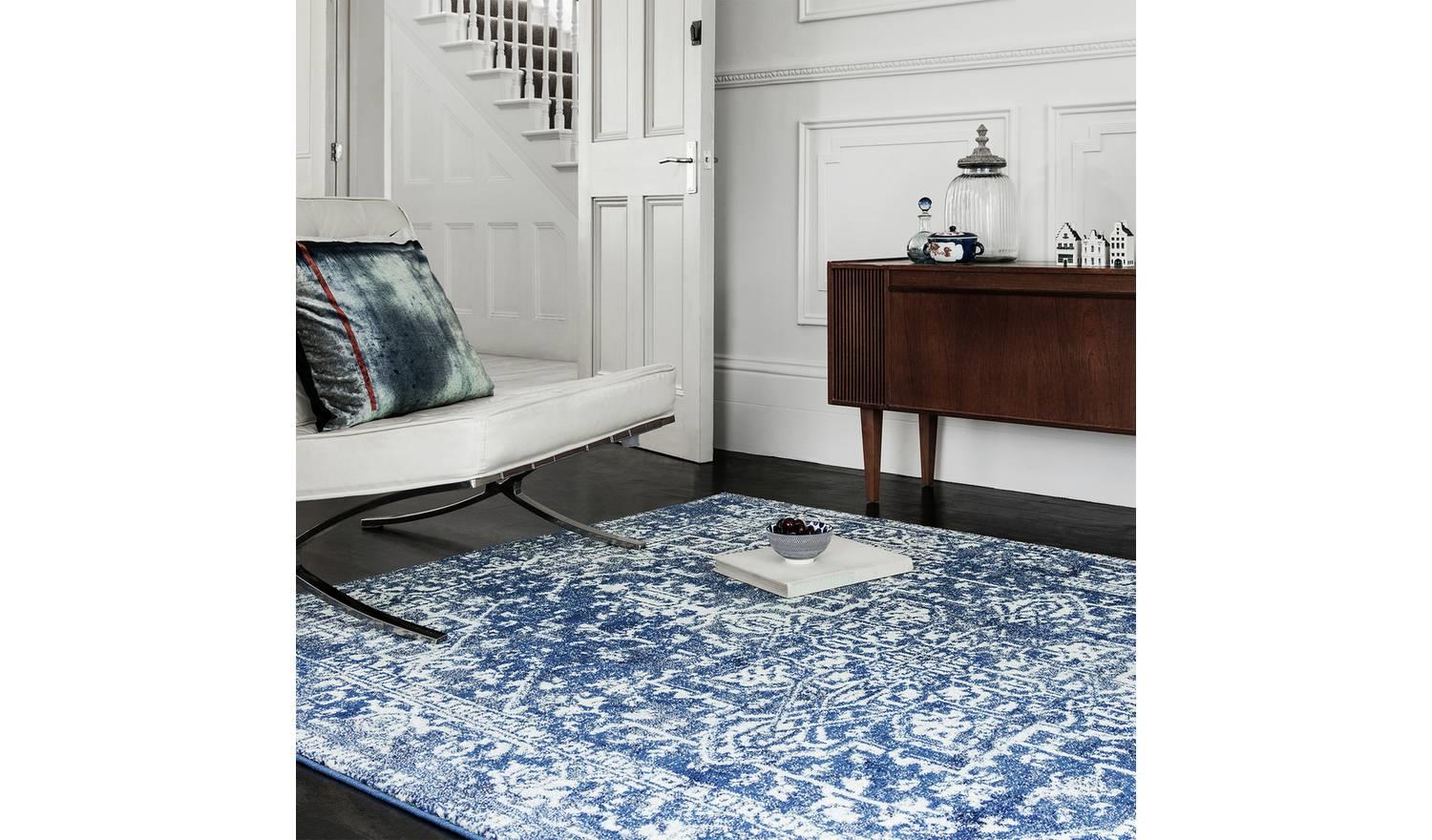 Asiatic Nova Abstract Rectangular Rug 80x150cm Blue For Bedroom Hallway - Image 2