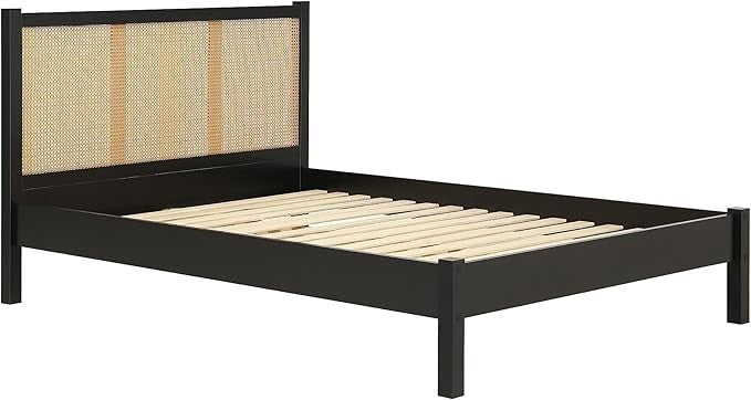 Birlea Croxley Rattan Double size Bed Black Oak - Image 3