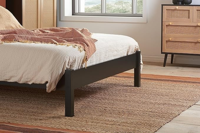 Birlea Croxley Rattan Double size Bed Black Oak - Image 5