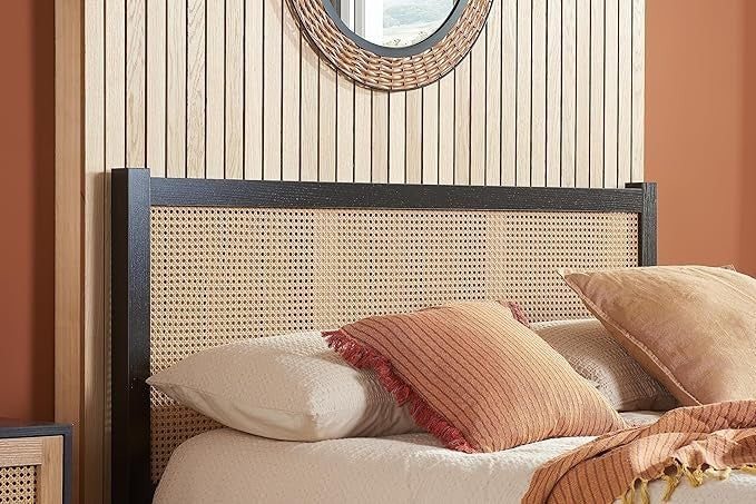 Birlea Croxley Rattan Double size Bed Black Oak - Image 6