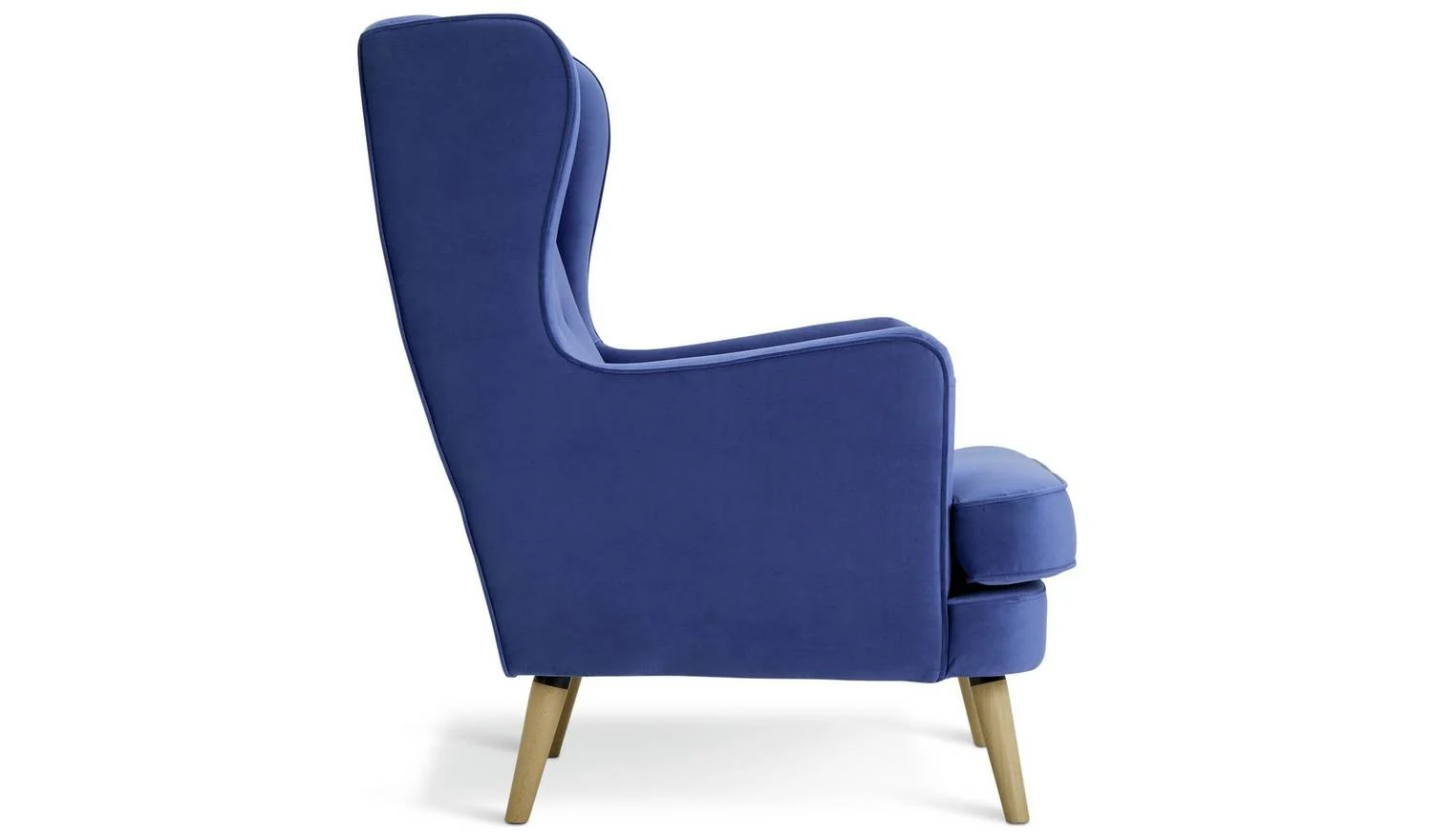 Callie Velvet Chair Cornflower Blue Comfortable Lounge Chair Design - Image 5