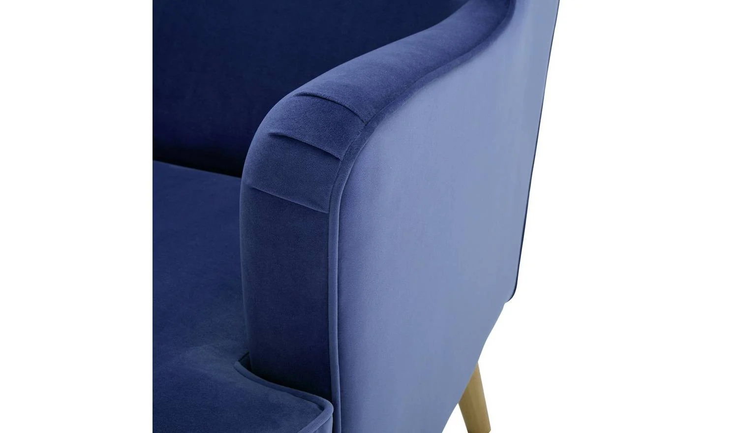 Callie Velvet Chair Cornflower Blue Comfortable Lounge Chair Design - Image 6