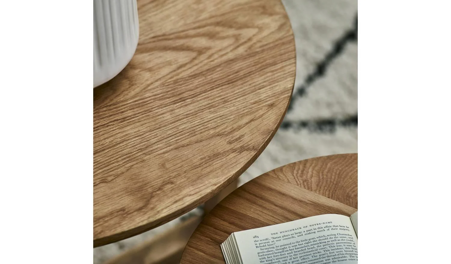 Julian Bowen Nidri Nest of 3 Tables Natural Modern Living Room Furniture - Image 6