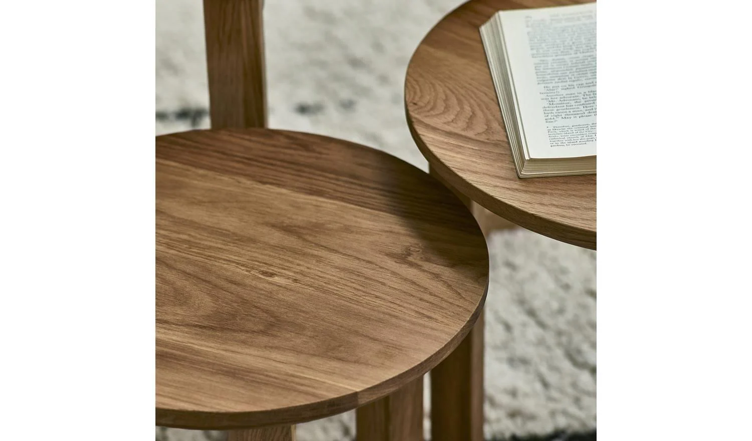 Julian Bowen Nidri Nest of 3 Tables Natural Modern Living Room Furniture - Image 7