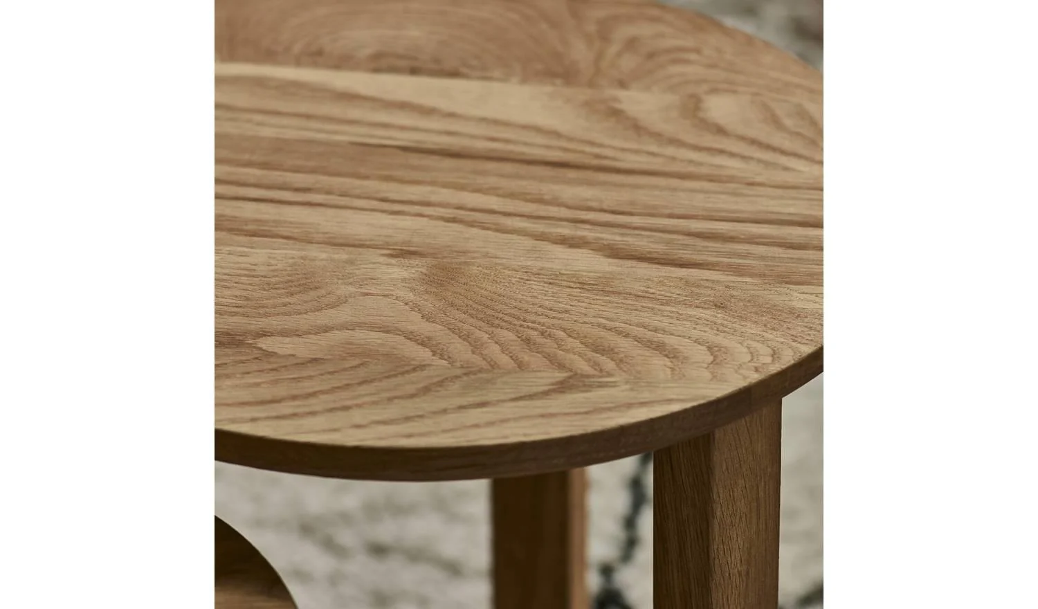 Julian Bowen Nidri Nest of 3 Tables Natural Modern Living Room Furniture - Image 8