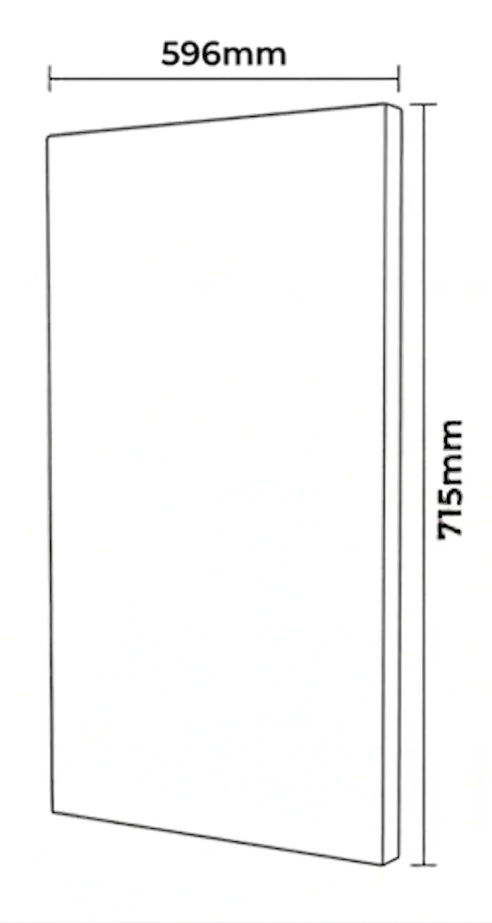 Kitchen Cabinet Doors 600mm White 18mm Luxury Replacement Outlet Cheap Fronts - Image 3