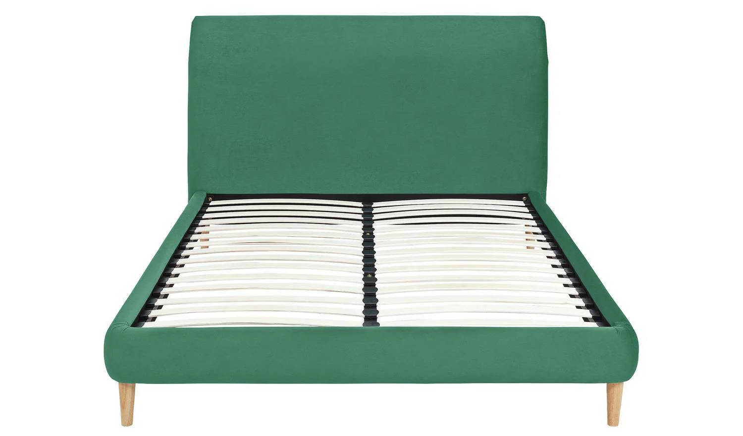 Macaroon Velvet Kingsize Bed Frame Green Luxurious and Comfortable Bed - Image 3