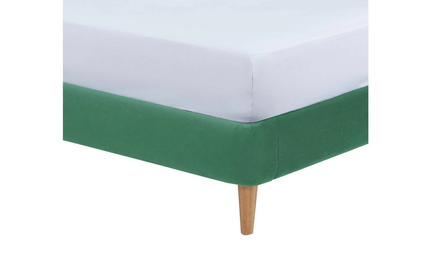 Macaroon Velvet Kingsize Bed Frame Green Luxurious and Comfortable Bed - Image 5