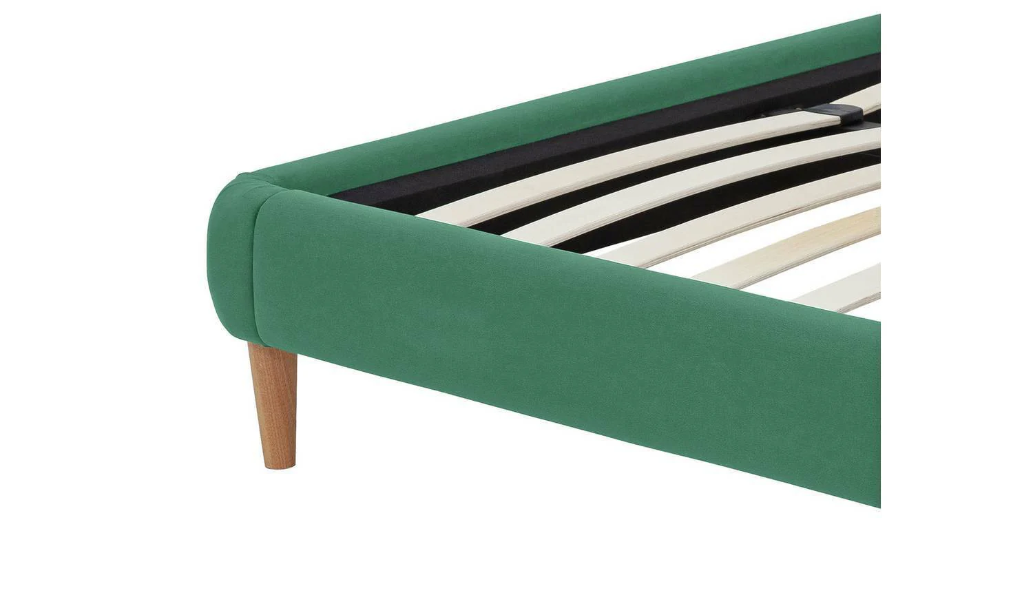Macaroon Velvet Kingsize Bed Frame Green Luxurious and Comfortable Bed - Image 7