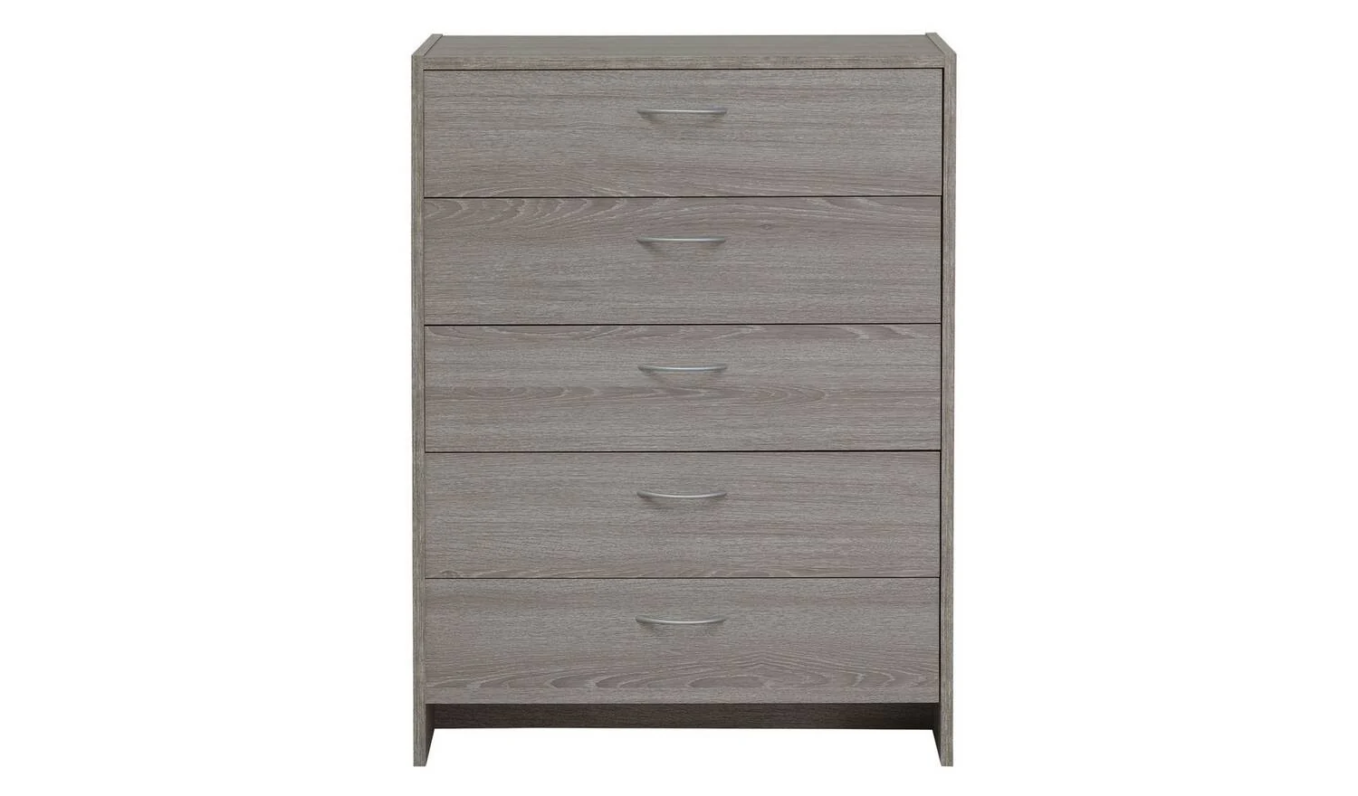 Seville 5 Drawer Chest Grey Oak Effect Storage Organiser Bedroom Furniture - Image 4