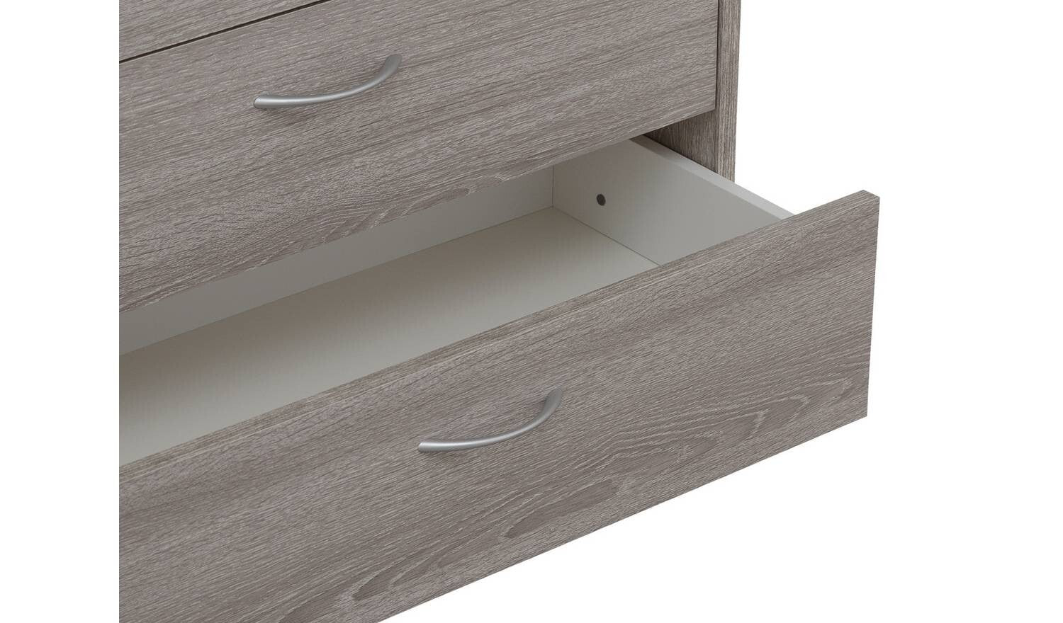 Seville 5 Drawer Chest Grey Oak Effect Storage Organiser Bedroom Furniture - Image 6